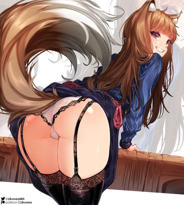 Жопа мудрейшей - NSFW, Anime Art, Аниме, Spice and wolf, Holo