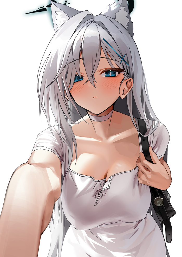 Sunaookami Shiroko - NSFW, Anime, Anime art, Art, Girls, Sunaookami shiroko, Games, Hand-drawn erotica, Boobs, Animal ears, Shiroko Terror, Longpost, Blue archive