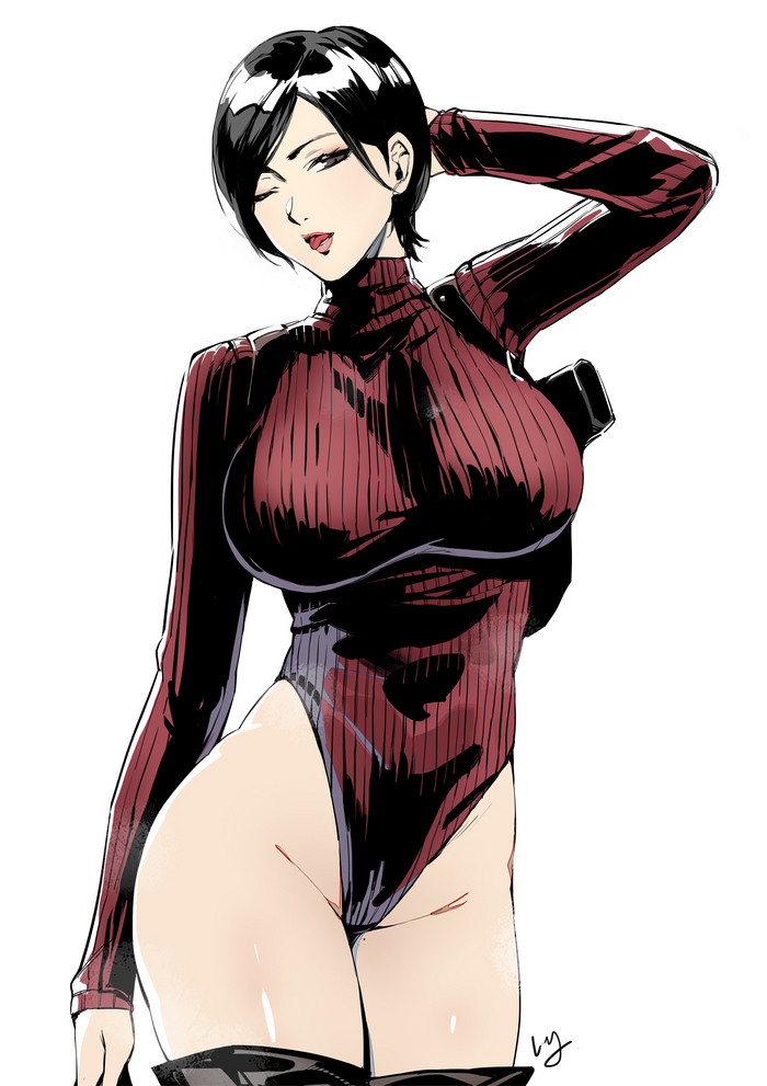 Ada Wong - NSFW, Art, Girls, Ada wong, Resident Evil 4, Games, Hand-drawn erotica, Erotic, Resident evil, Liangjushuang, Twitter (link), Resident Evil 4 Remake