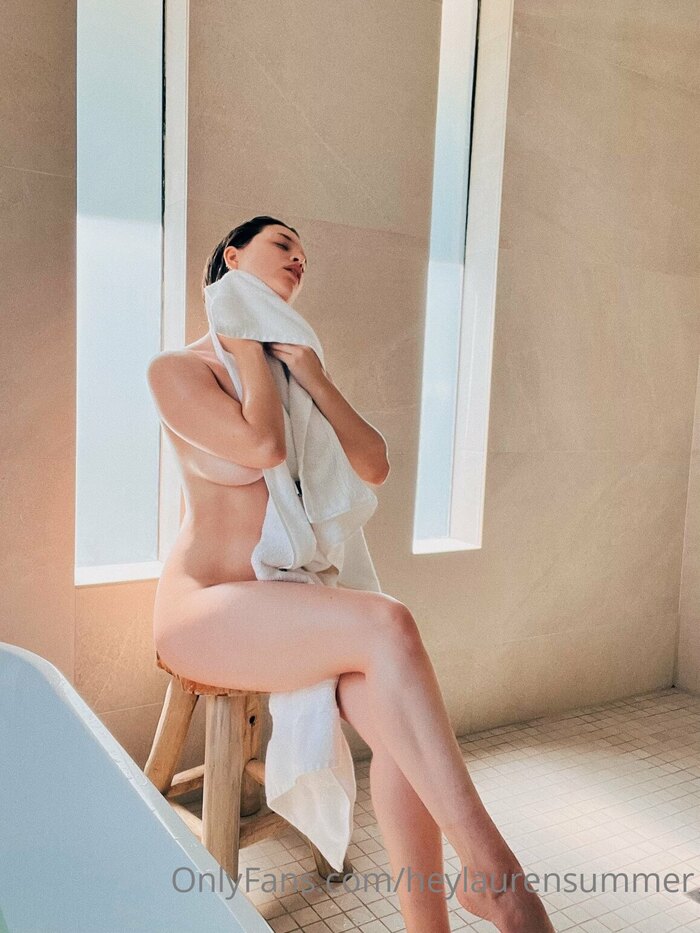 Lauren Summer - NSFW, Girls, Erotic, Boobs, Booty, Lauren summer, After shower, Wet, Legs, Sexuality, Longpost, Nudity, Naked, Wet