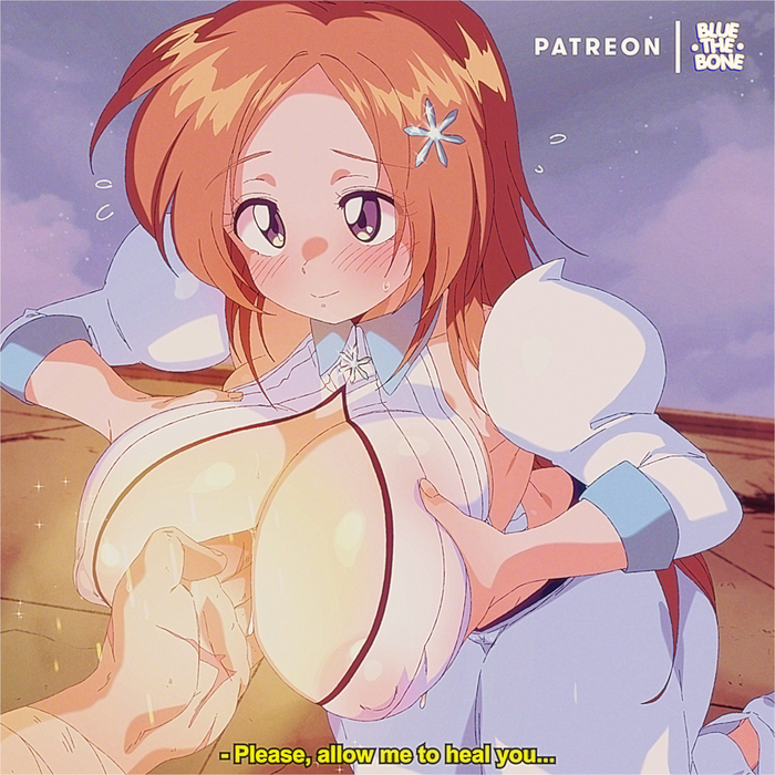 Reply to the post It's time to be treated - NSFW, Erotic, Anime, Anime art, Bleach, Orihime Inoue, Bluethebone, Reply to post, Boobs