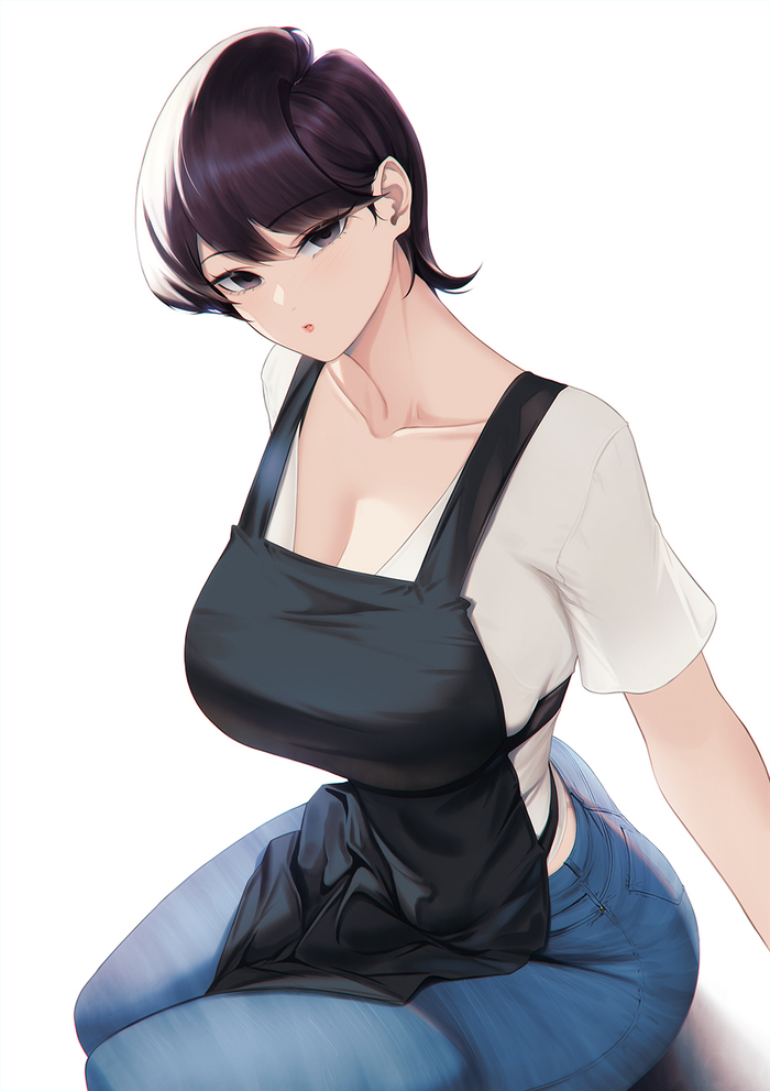 Mama Komi-san - NSFW, Blueorca, Art, Anime, Anime art, Erotic, Komi-san wa comyushou desu, Komi Shuuko, MILF, Longpost, Hand-drawn erotica