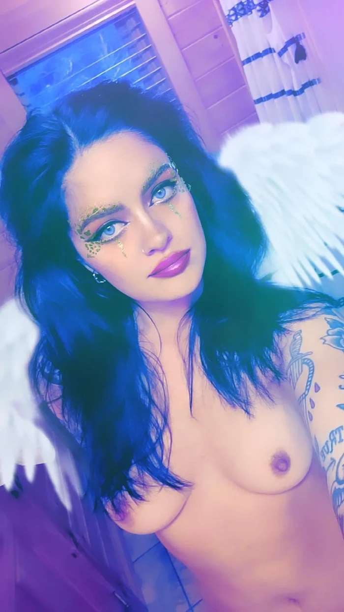 Angel - NSFW, My, Erotic, Girl with tattoo, Boobs, Witches, Girls, Longpost, Booty