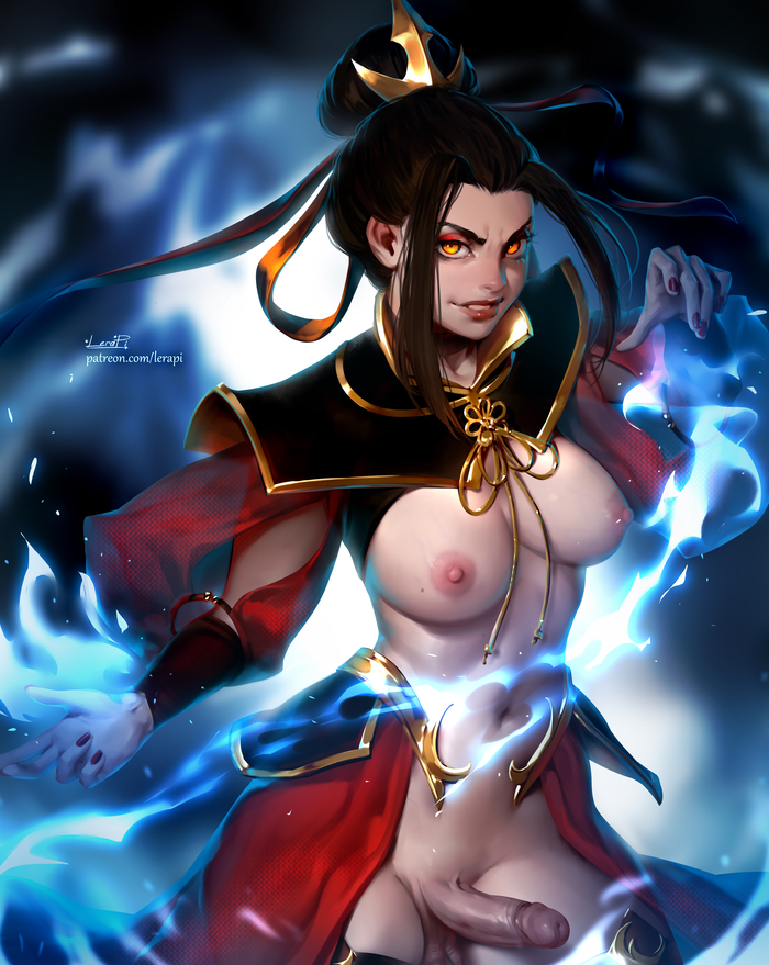 Azula - NSFW, Erotic, Hand-drawn erotica, Futanari, Futa art, Avatar: The Legend of Aang, Azula, Aleriia_V (lerapi)