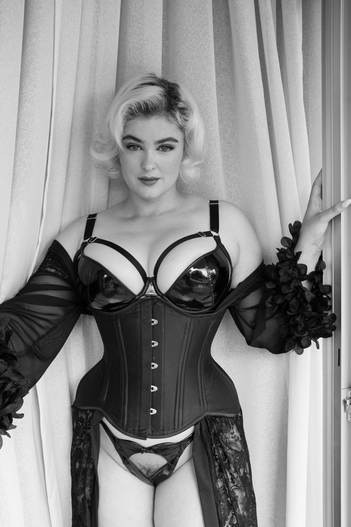 Stefania Ferrario - NSFW, Girls, Erotic, Underwear, Fullness, Stefania Ferrario, Boobs, Booty, Black and white, Pubes, Longpost