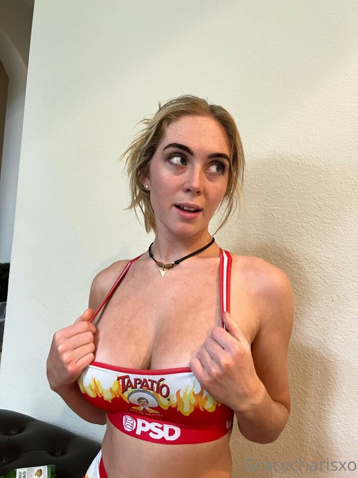 With hot sauce - NSFW, Girls, Longpost, Grace Charis, Onlyfans, Boobs