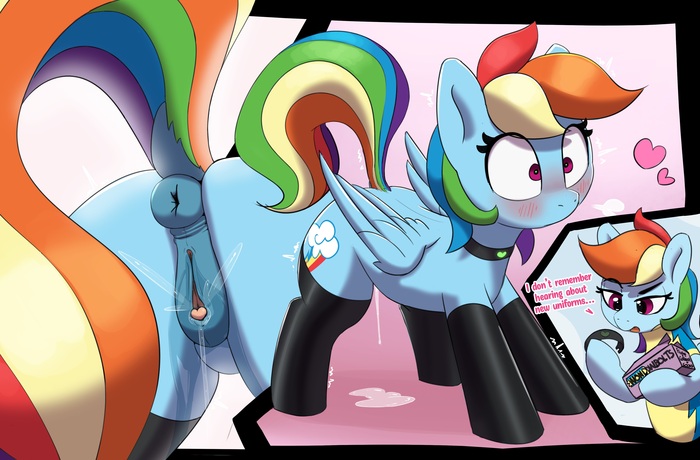 Weird Chokers - NSFW, My little pony, PonyArt, MLP Explicit, MLP Socks, MLP anatomically correct, Rainbow dash, Pabbley, Choker