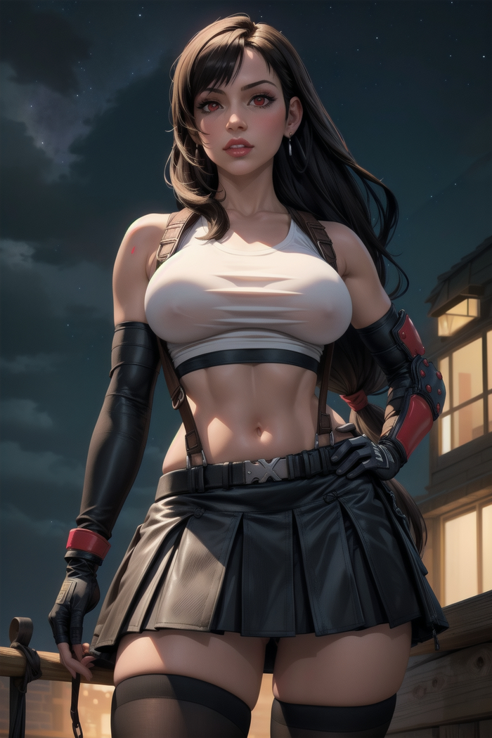 Тифа - NSFW, Моё, Эротика, Сиськи, Stable Diffusion, Anime Art, Арты нейросетей, Арт, Tifa Lockhart, Final Fantasy, Game Art, Нейронные сети