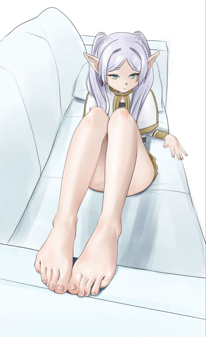 Legs :3 - NSFW, Booty, Anime, Elves, Legs, Underwear, Anime art, Sousou no Frieren, Frieren, Longpost, Fern