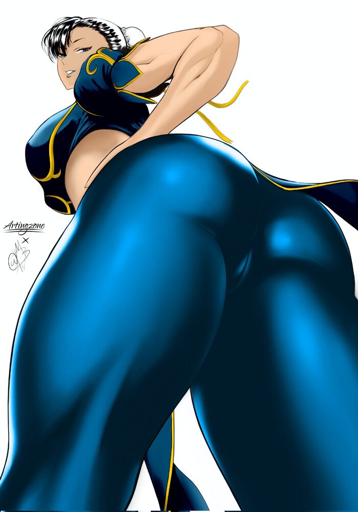 What are you doing there, baby? - NSFW, Mostlybluewyatt, Art, Anime, Anime art, Hand-drawn erotica, Erotic, Street fighter, Chun-Li, Extra thicc, Longpost, Twitter (link)