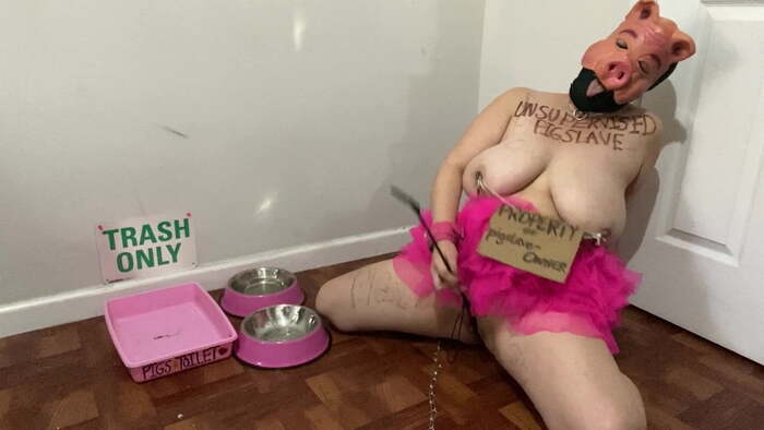 Every dog, pig and slave must know its place - NSFW, Fullness, BDSM, Humiliation, Longpost