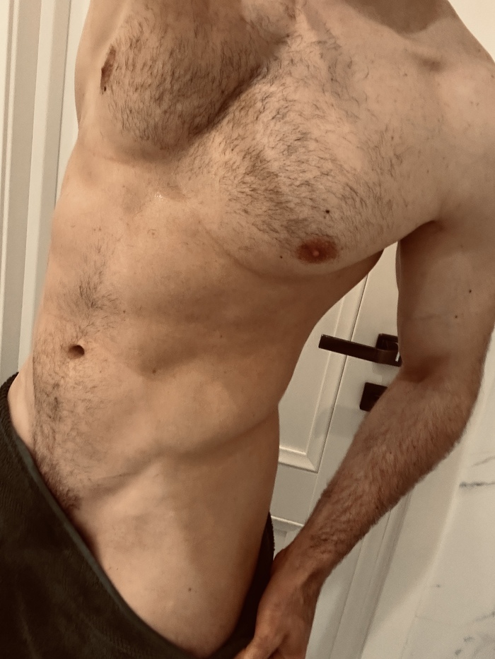 Fresh - NSFW, My, Playgirl, Male torso, Author's male erotica, Naked, Shower, Towel, Hairiness