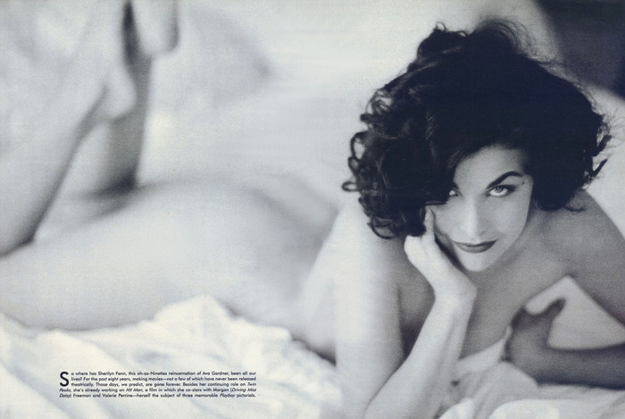 Sherilyn Fenn in Playboy magazine, 1990 - NSFW, Erotic, Girls, Women, Boobs, Underwear, Playboy, Actors and actresses, Hollywood, 90th, Sexuality, Longpost, Telegram (link)