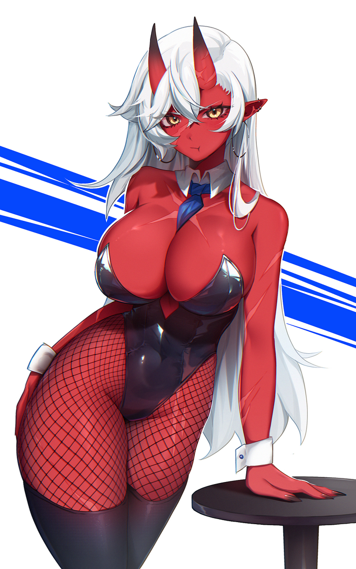 Yoclesh - NSFW, Anime art, Anime, Virtual youtuber, Yoclesh, Bunnysuit