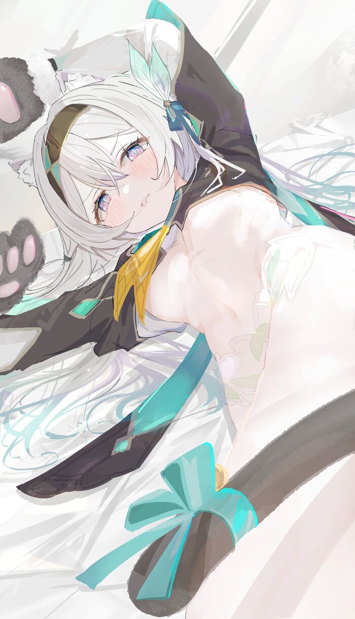 Хотару - NSFW, Anime Art, Аниме, Firefly (Honkai: Star Rail), Honkai: Star Rail, Animal Ears, Неко, Yeni1871