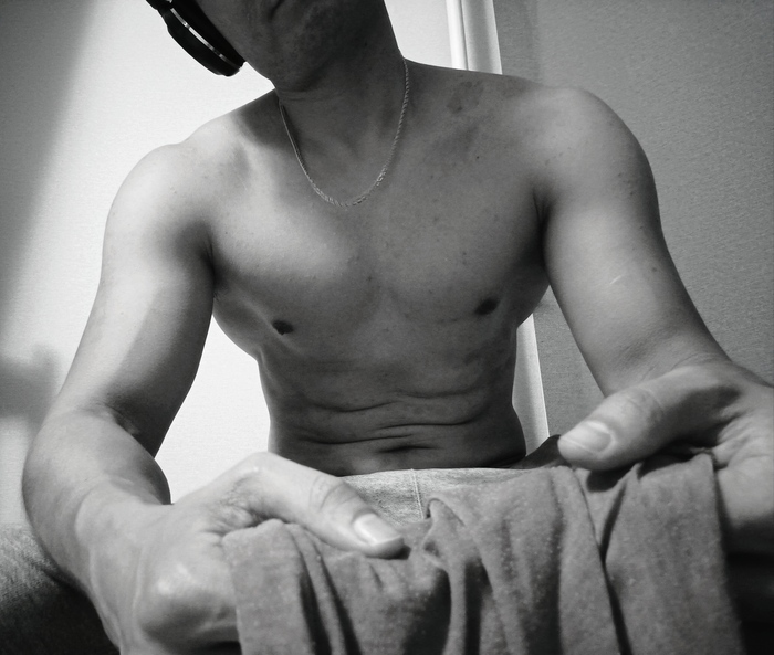 Just a photo in black and white - NSFW, My, Male torso, Playgirl, Longpost