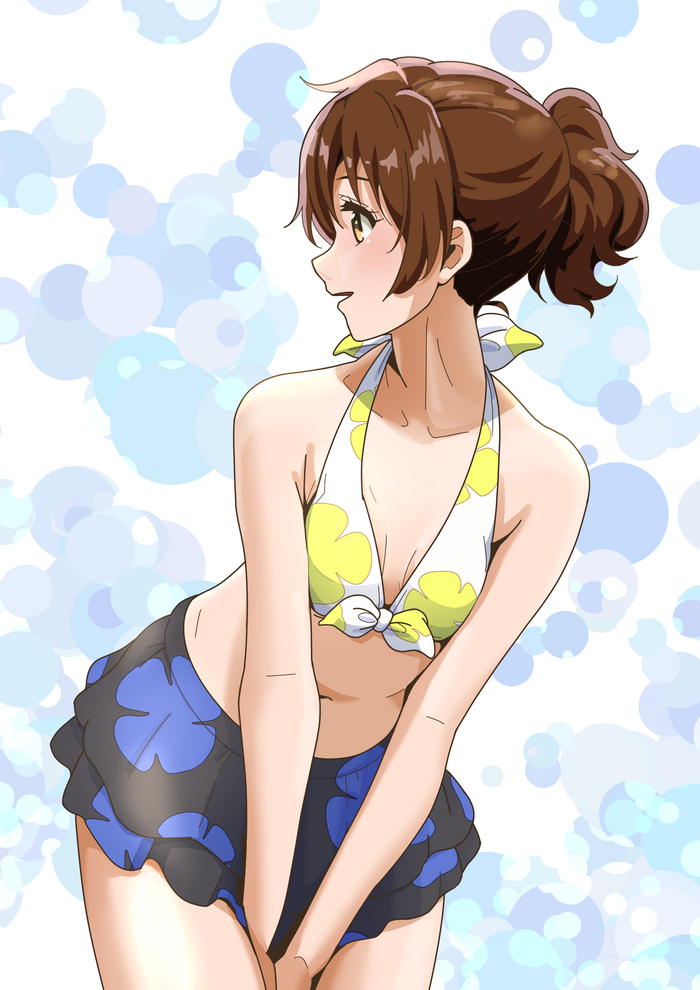 Kumiko Oumae - NSFW, Эротика, Девушки, Аниме, Anime Art, Арт, Kumiko Oumae, Hibike! Euphonium, Купальник, Длиннопост