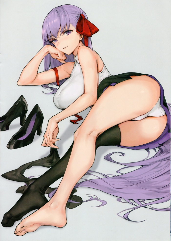 high culture - NSFW, Art, Anime art, Anime, Fate, Fate grand order, Fate Extra CCC, BB Fate, Haoni, Booty, Pantsu, Tights, Foot fetish, Feet, Erotic, Hand-drawn erotica, Longpost, Stockings