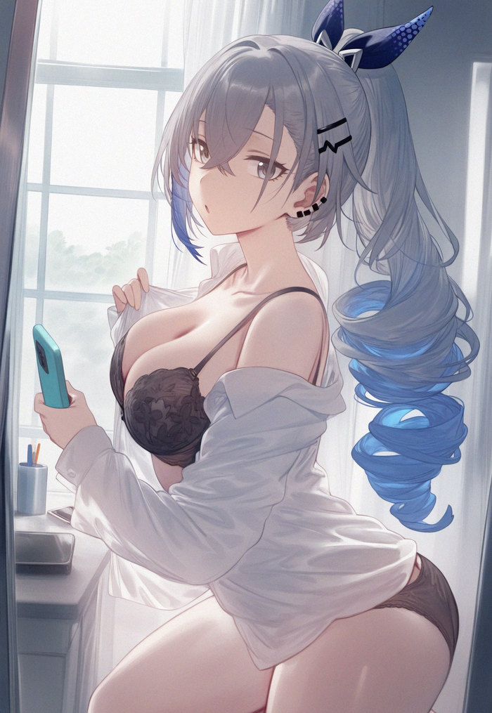 Волчик - NSFW, Honkai: Star Rail, Silver Wolf (Honkai: Star Rail), Арт, Девушки, Игры, Anime Art, Аниме, Арты нейросетей, Setsumanga