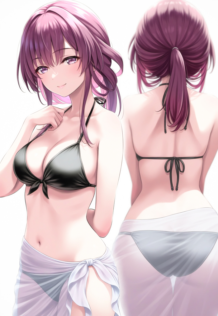 Kafka - NSFW, Honkai: Star Rail, Kafka (Honkai: Star Rail), Art, Girls, Games, Anime art, Anime, Swimsuit, Boobs, Booty