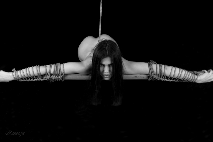 Архив шибари - NSFW, Моё, Shibari, Шибари Reswega, Черно-белое, Эротика, Профессиональная съемка