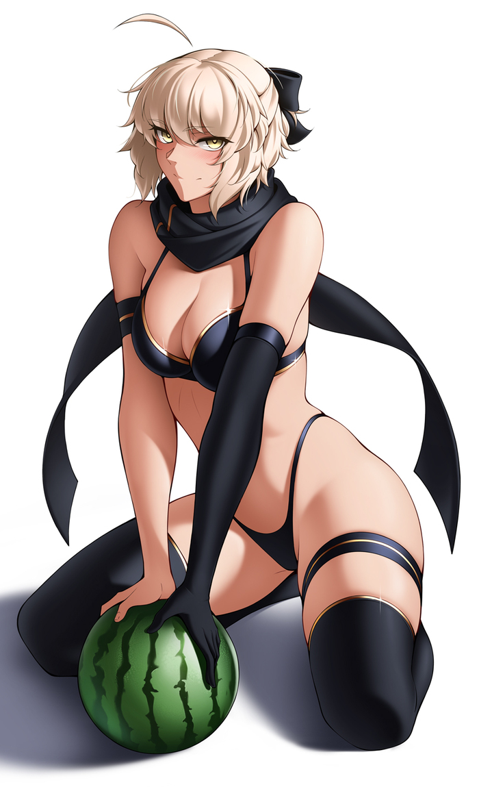 Okita - NSFW, Zealyush, Арт, Аниме, Anime Art, Рисованная эротика, Эротика, Fate, Okita Souji