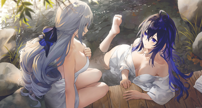 Girlfriends - NSFW, Anime art, Anime, Bronya (Honkai: Star Rail), Seele (Honkai: Star Rail), Honkai: Star Rail, Swkl