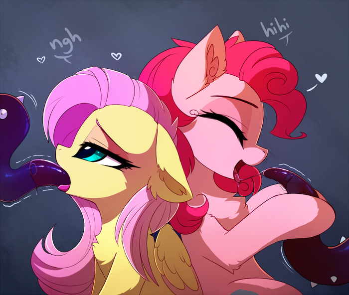 Необычный вкус - NSFW, My Little Pony, Fluttershy, Pinkie Pie, MLP Suggestive, PonyArt