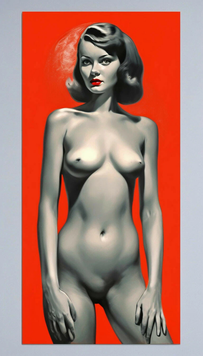 Poster - NSFW, Poster, Boobs, Masterpiece (Yandex), Erotic, Neural network art