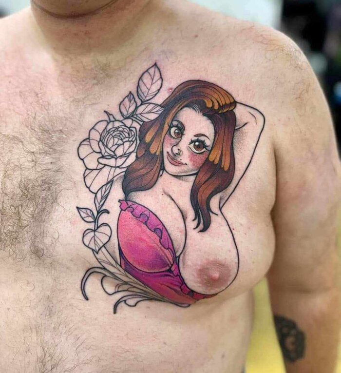 The worst tattoo ever found - NSFW, Tattoo, Girl with tattoo, Nipples