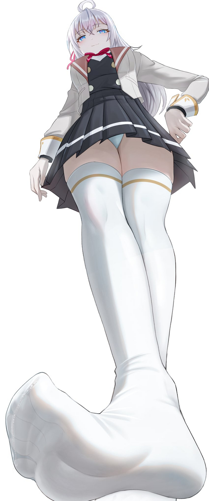 Hello, people of high culture - NSFW, Anime, Anime art, Roshidere, Tokidoki Bosotto Russia-go de Dereru Tonari no Aly, Alisa Mikhailovna Kujou, Pantsu, Stockings, Foot fetish, Longpost