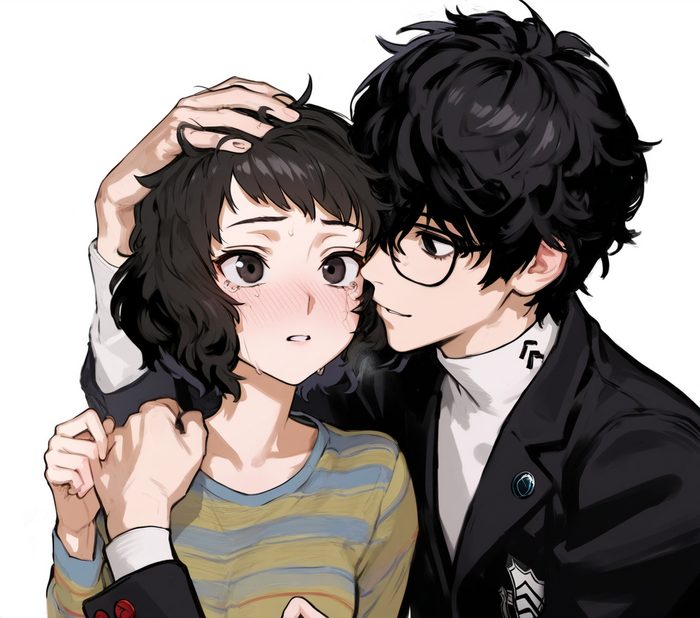 Continuation of the post Ren and Kawakami - NSFW, Art, Anime, Anime art, Hand-drawn erotica, Erotic, Neural network art, Persona 5, Persona, Ren Amamiya, Kawakami Sadayo, Game art, Games, Reply to post, Longpost