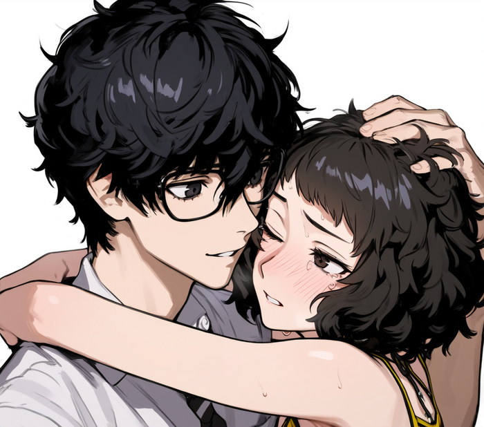 Continuation of the post Ren and Kawakami - NSFW, Art, Anime, Anime art, Hand-drawn erotica, Erotic, Neural network art, Persona 5, Persona, Ren Amamiya, Kawakami Sadayo, Game art, Games, Reply to post, Longpost