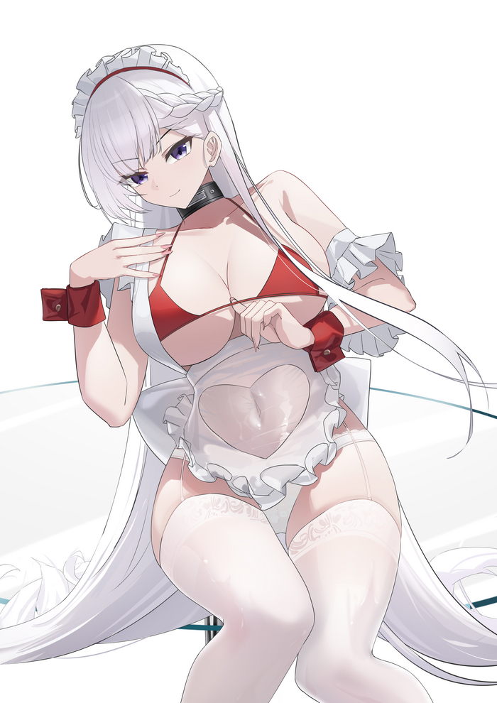 Belfast - NSFW, Anime Art, Аниме, Azur Lane, Belfast, Горничная