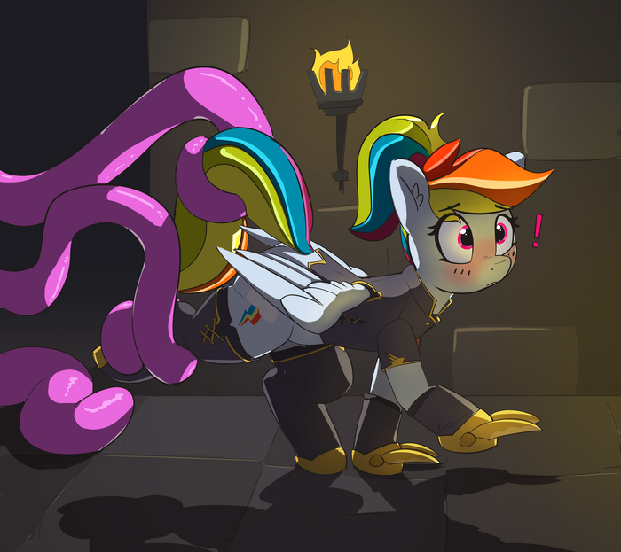 Once Upon a Time in the Dungeon - NSFW, My little pony, PonyArt, Rainbow dash, MLP Suggestive, Pabbley, Tentacles