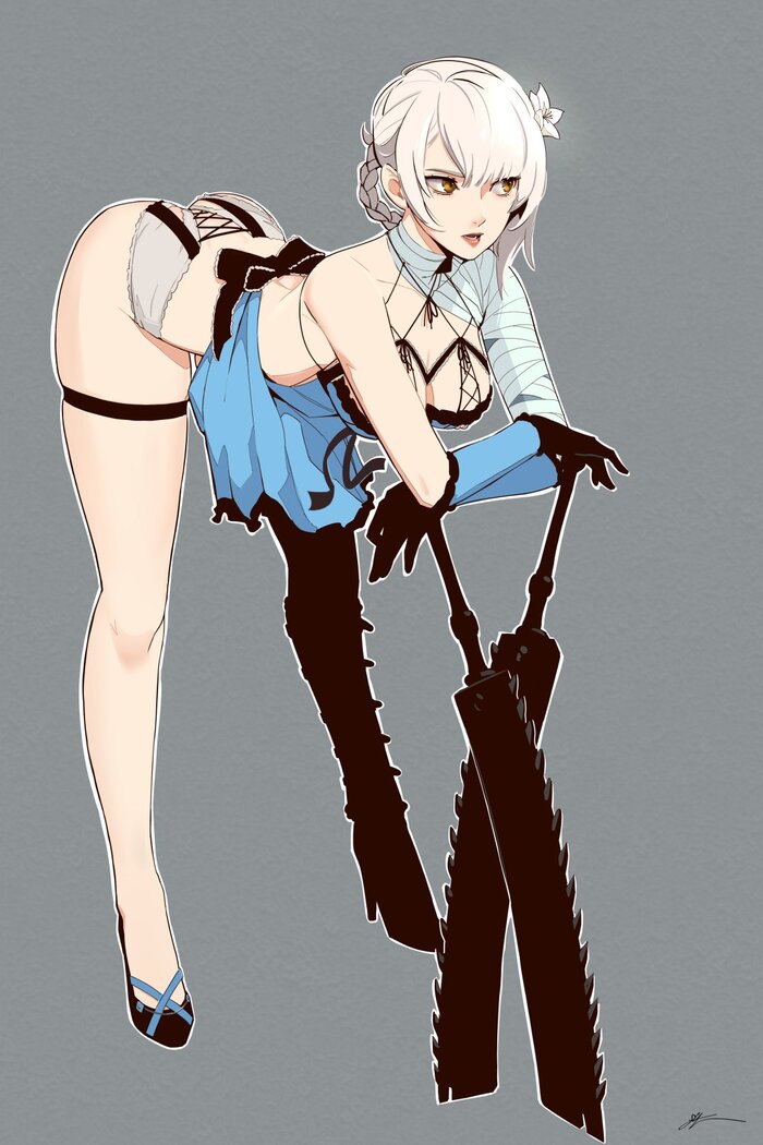 Kaine - NSFW, Eightyfourart, Art, Anime, Anime art, Hand-drawn erotica, Erotic, Game art, NIER, NIER replicant, Kaine, Longpost