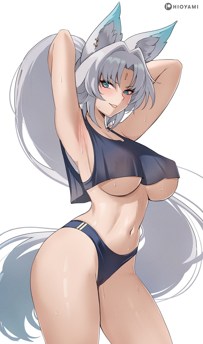 Feixiao - NSFW, Honkai: Star Rail, Feixiao (Honkai: Star Rail), Арт, Девушки, Игры, Anime Art, Аниме, Animal Ears, Сиськи, Hioyami