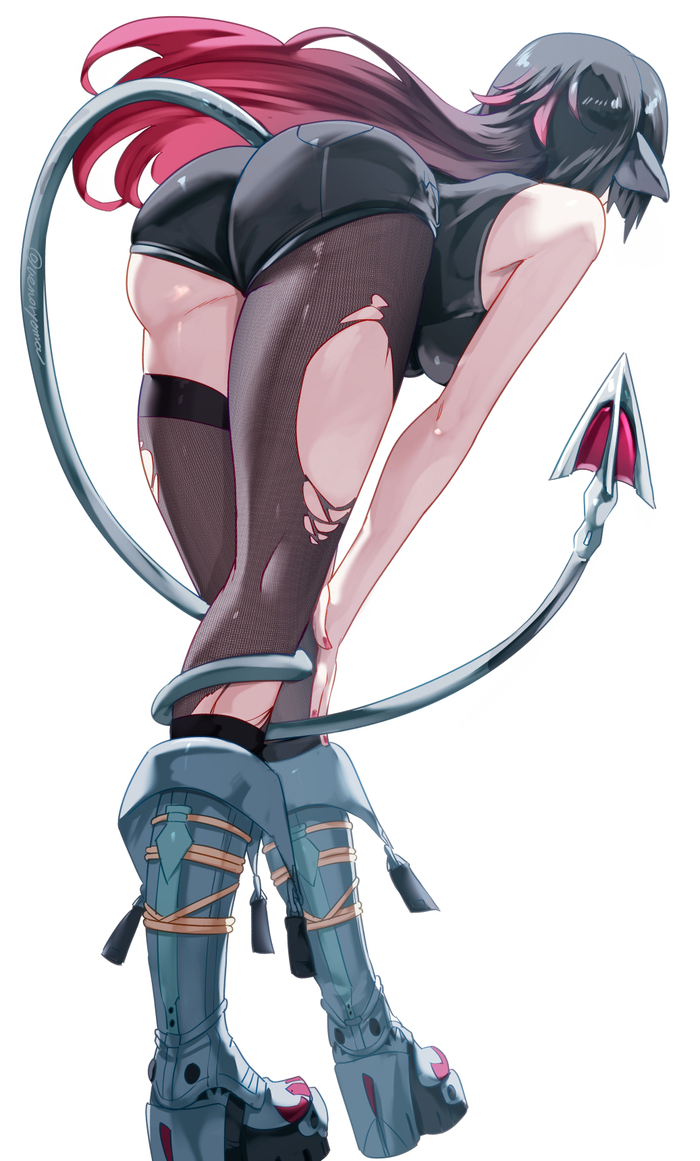 Jane - NSFW, Anime art, Anime, Zenless Zone Zero, Jane Doe (zzz), Animal ears, Booty, Tail