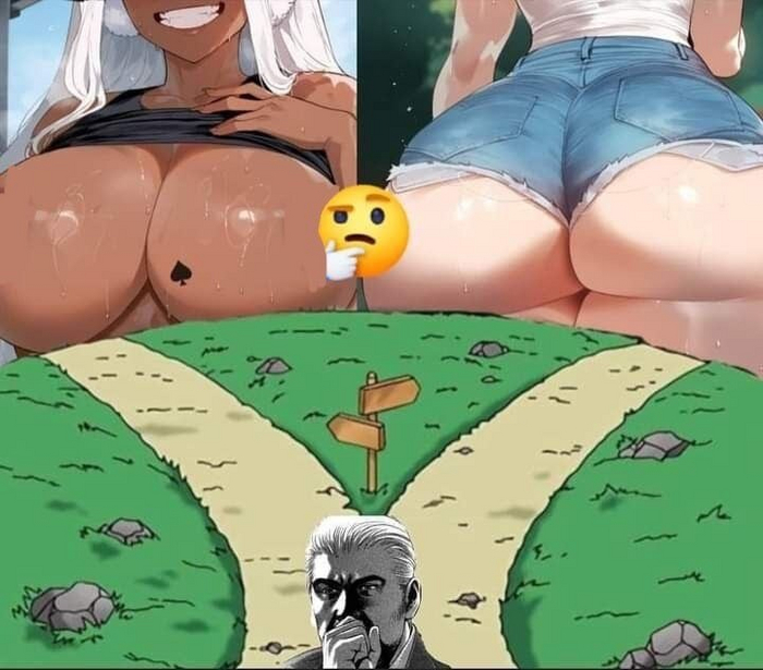 Difficult choice - NSFW, Survey, Anime, Anime memes, Boobs, Booty, Miruko