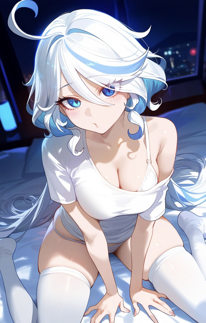 Furina - NSFW, Genshin Impact, Furina (Genshin Impact), Арт, Девушки, Игры, Anime Art, Аниме, Арты нейросетей