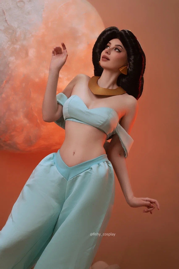 Suddenly I was drawn to enter the glorious city of Baghdad, where you could not believe your eyes... - NSFW, The photo, Boobs, Cosplay, Cosplayers, Booty, Erotic, PHOTOSESSION, Princess jasmine, Aladdin, Cartoons, Longpost