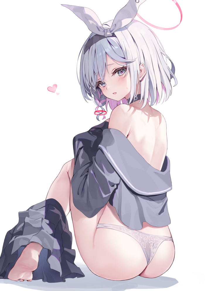 Plana - NSFW, Аниме, Anime Art, Plana, Blue archive, Панцу, Попа, Арт