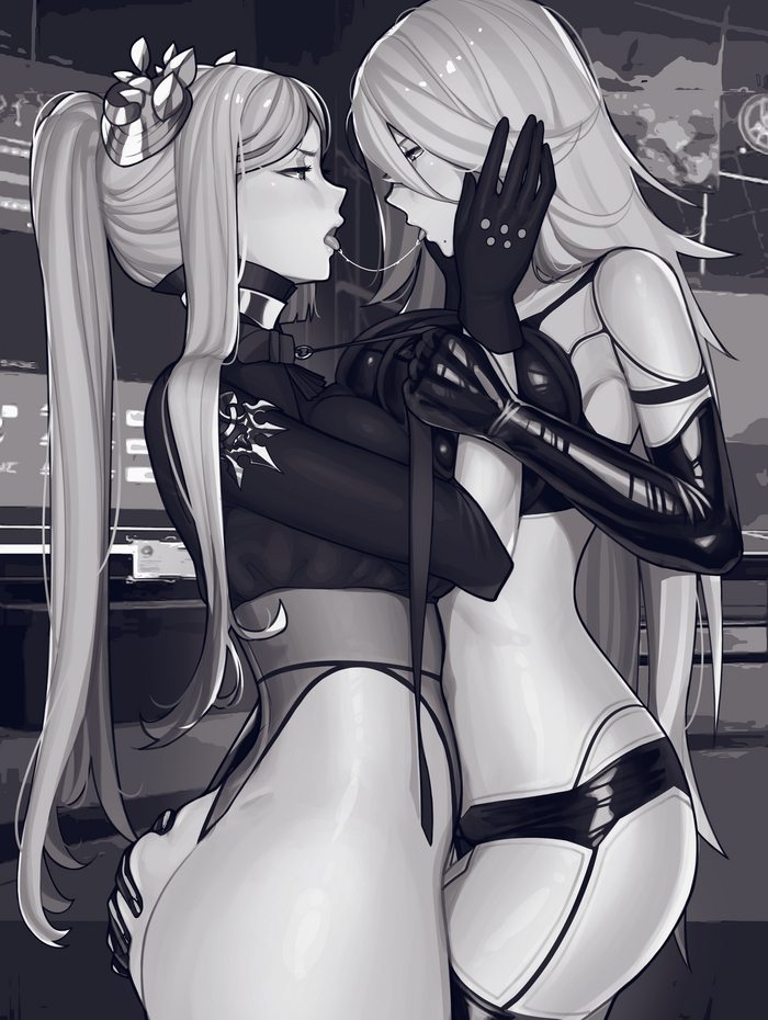 Wow, androids - NSFW, Games, Art, Erotic, NIER Automata, YoRHa Commander, Yorha unit No 2 type a, Yuri