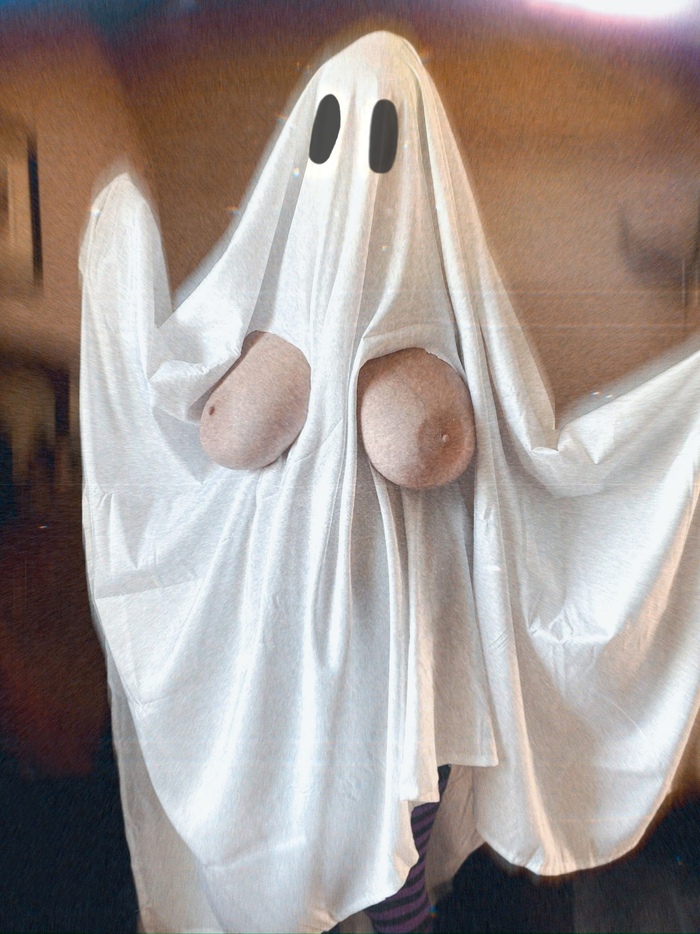 Very busty ghost - NSFW, Erotic, Boobs, Halloween