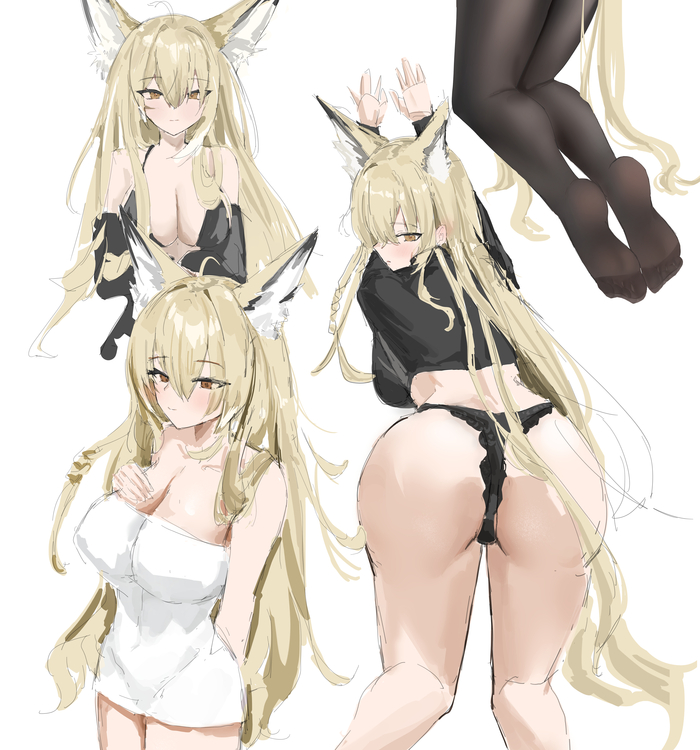 Ушки Ушки Ушки - NSFW, Anime Art, Аниме, Arknights, Vulpisfoglia (Arknights), Animal Ears