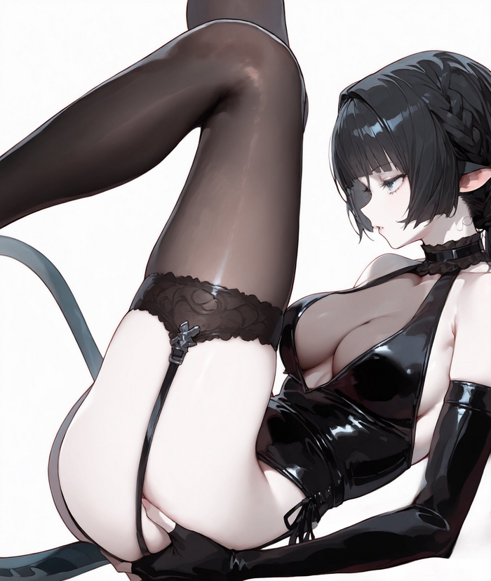 Continuation of the post вЂњJane DoeвЂќ - NSFW, Zenless Zone Zero, Jane Doe (zzz), Art, Girls, Games, Anime art, Anime, Neural network art, Tail, Animal ears, Stockings, Reply to post, A wave of posts, 18+