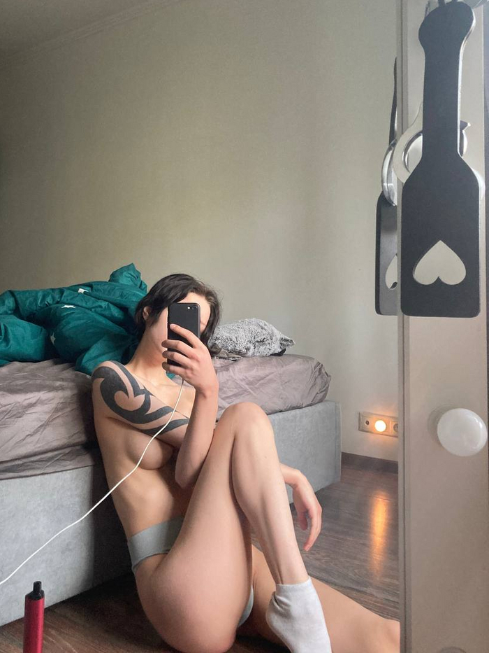 How are you doing on the weekend? - 18+, My, Girls, Erotic, The photo, Underwear, Underpants, Homemade, Boobs, Tattoo, Girl with tattoo, NSFW