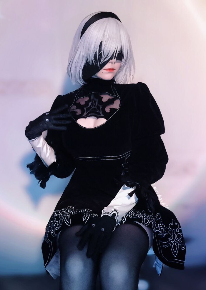 My cosplay of 2B from Nier automata - 18+, My, Boobs, Girls, NIER Automata, Cosplay, Anime, Yorha unit No 2 type B, Game art, Longpost, NSFW