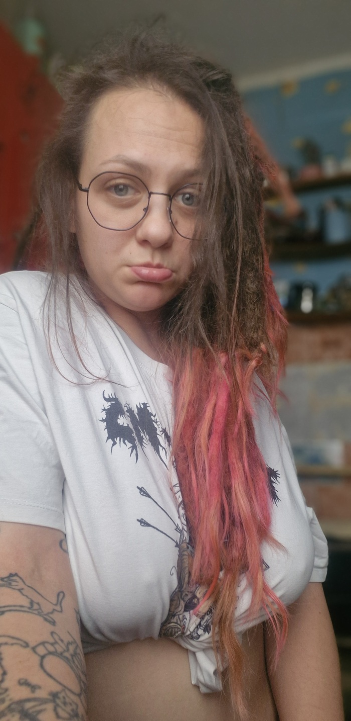 I dyed my dreadlocks - 18+, My, Erotic, Dreadlocks, Girls, Longpost, NSFW