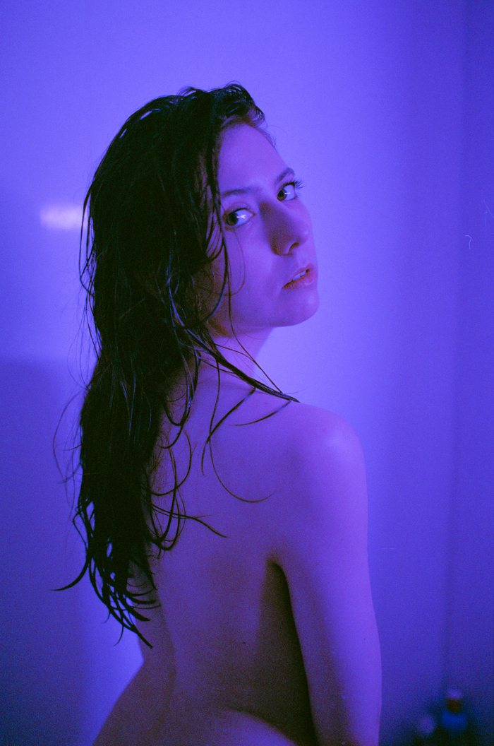 In neon, shot on film - NSFW, My, Film, Neon, Girls, Nudity, Longpost
